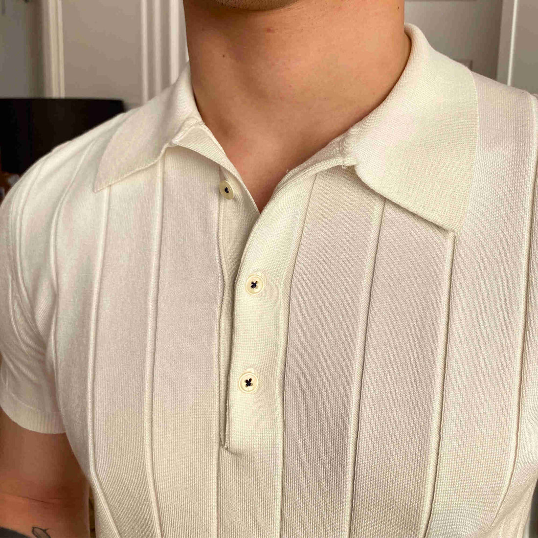 Polo Texturizado de Corte Slim para Hombre
