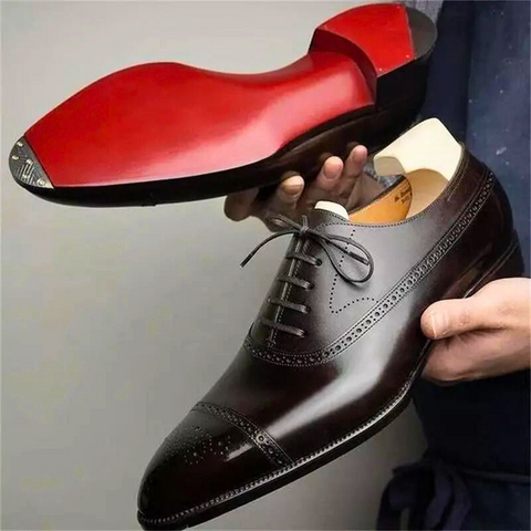 Versalles | Zapato Oxford Brogue de Cuero para Hombre