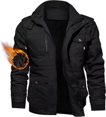 Chaqueta de Invierno con Forro Cálido y Capucha Desmontable