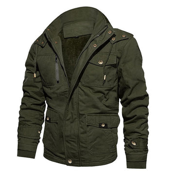 Chaqueta de Invierno con Forro Cálido y Capucha Desmontable