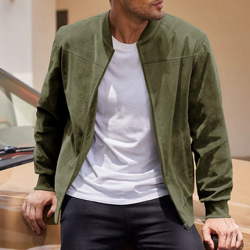 Chaqueta de Estilo Urbano para Hombre – Acabado Suede Premium