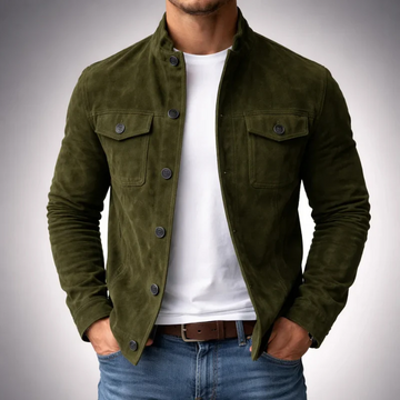 Chaqueta de Cuero Suede – Estilo Vintage Premium